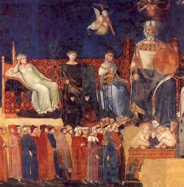 Ambrogio Lorenzetti Allegory of Good Government Spain oil painting art
